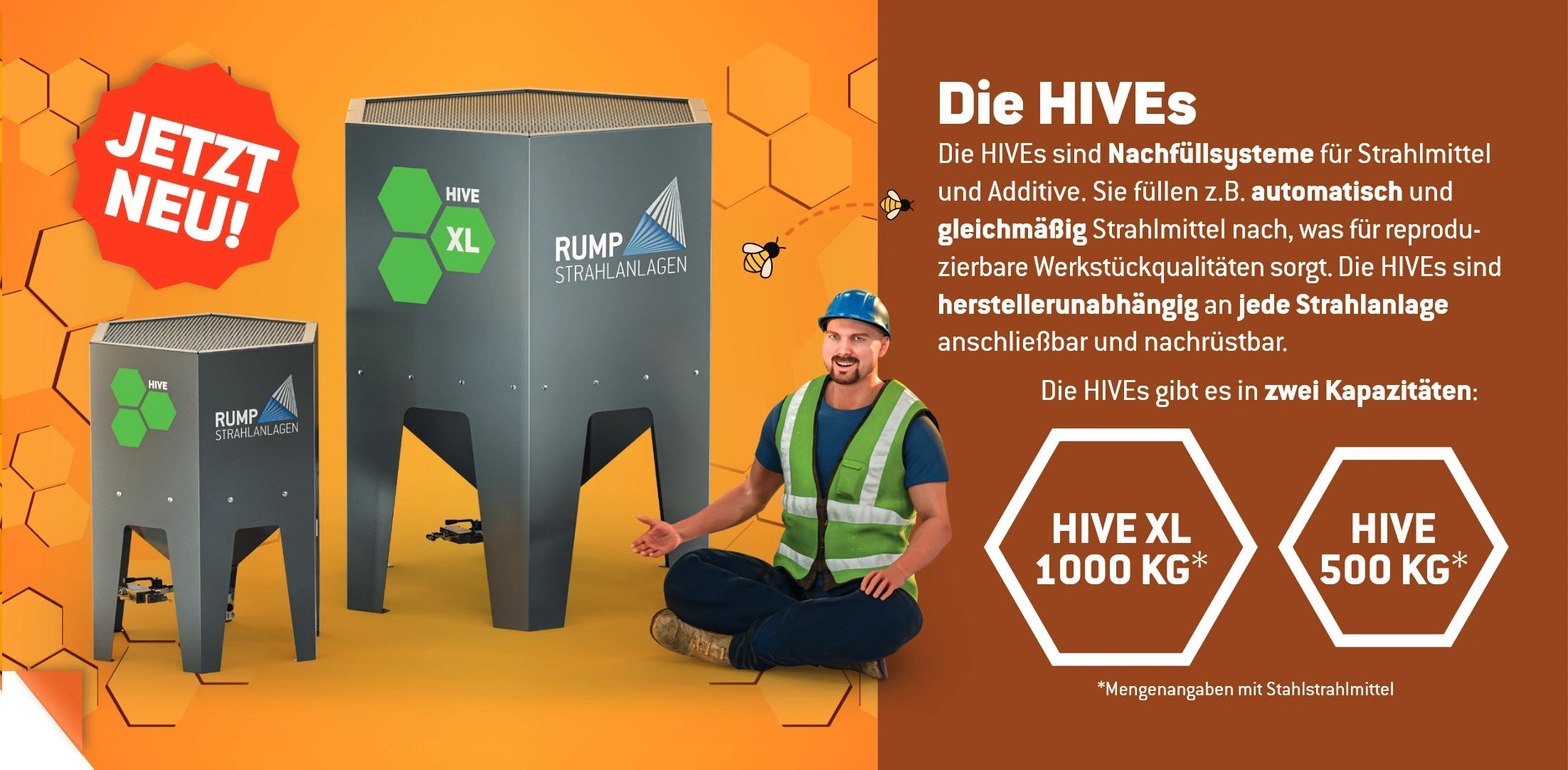 Seite 1 des HIVE DIN-Lang Flyers